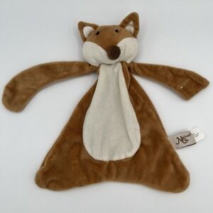 Maison Chic Fox Lovey Security Blanket Pacifier Holder Baby Plush Brown Beige
